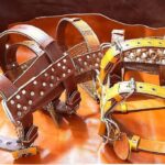 قلاده کتفی سه لایه چرم طبیعی گاو سایز بزرگ - کد H15