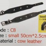 قلاده گردنی چرم طبیعی با طرح تمساح (سایز کوچک) - کد C8
